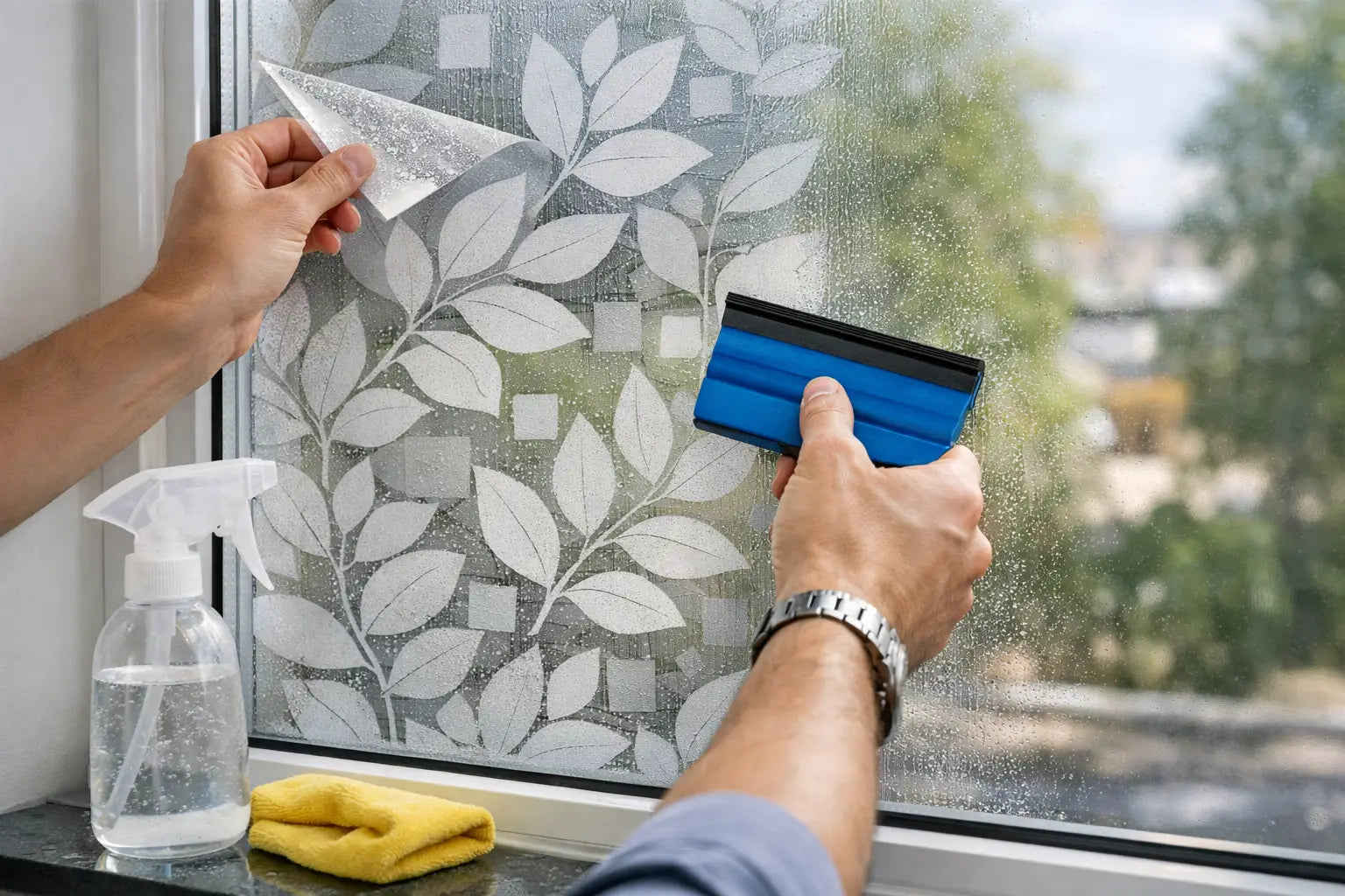 How to Install Decorative Privacy Film Cleanly