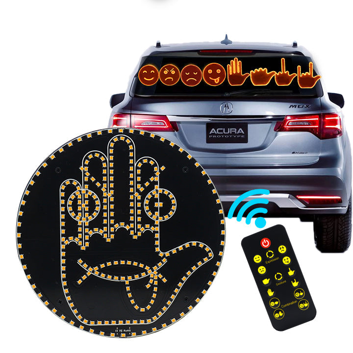 LED Car Emoji Display Sign with Remote Control