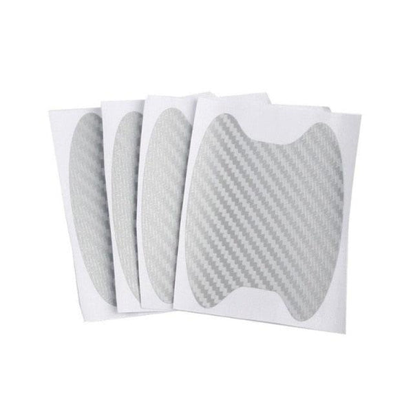 4Pcs/Set Car Door Sticker Carbon Fiber Scratches Resistant Cover Auto Handle Protection Film Exterior Styling Accessories New Car Door Handle Cup Scratch Protector Scratches Protective Films Clear Side Sticker Scratches Car Door Protector Films