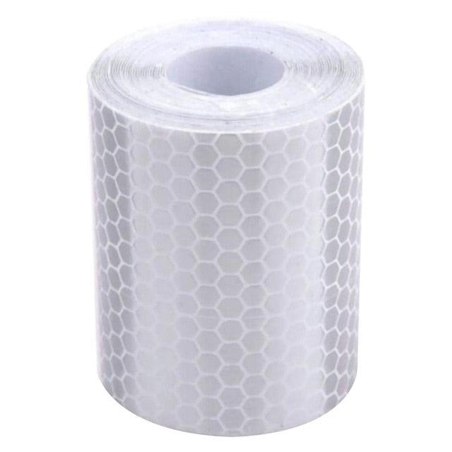 5cm*100cm Car Reflective Tape Safety Warning Car Decoration Waterproof White Silver Red Reflective Tape Sticker Reflector Protective Tape Strip Film Auto Motorcycle Sticker Reflective Tape for Trailer Car Truck Reflectors