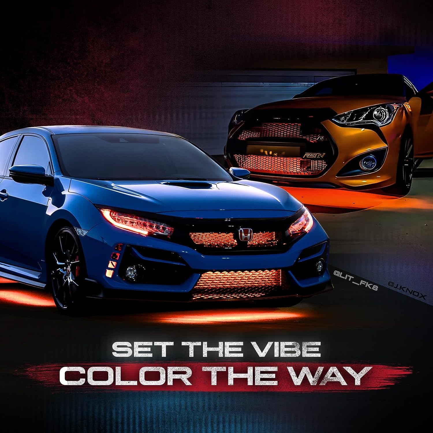 AURA LED Lighting Kit Bundle - Grille + Wheel Well + DreamColor Underglow - Remote Control