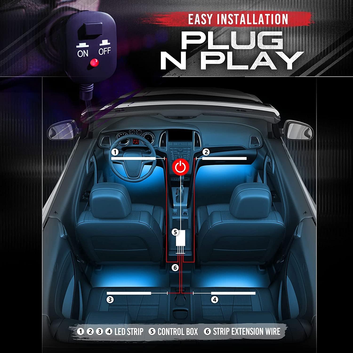 AURA LED Lighting Kit Triple Bundle (Halo + Interior + Underglow) for Dodge Challenger - Remote Control