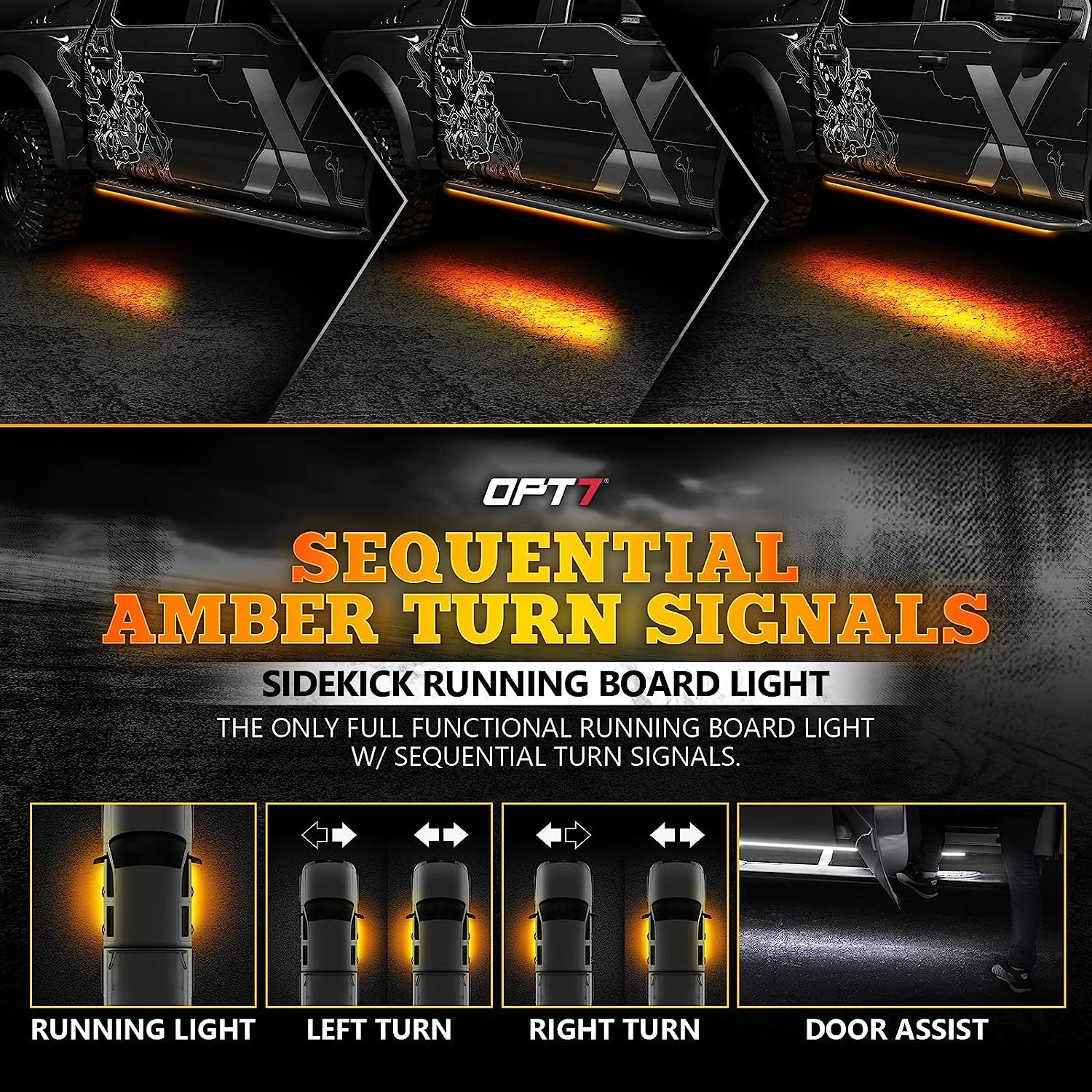AURA LED Lighting Kit for Truck Bundle (DreamColor Underglow LED Kit - Remote Control + Tailgate Triple Light Bar + Sidekick LED Kit)
