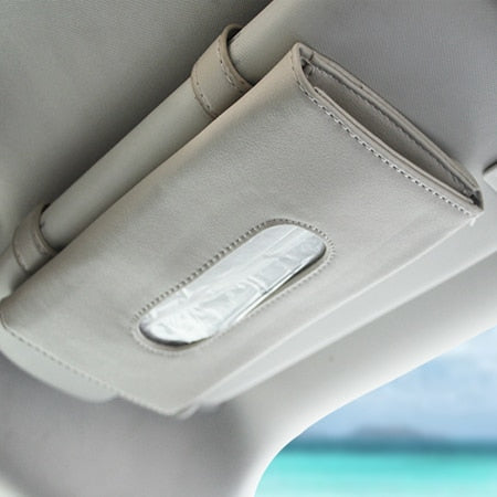 Car Sun Visor Tissue Box Holder compact storage design