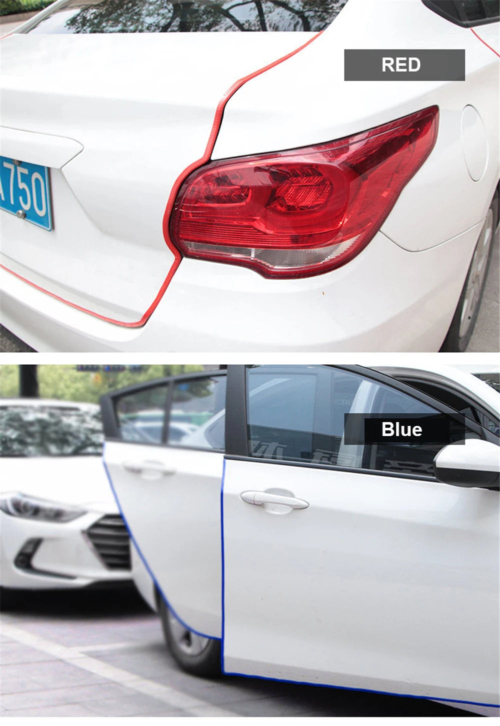 5M Car Door Anti Collision Strip with Steel Disc Bumper Trim Edge Scratch Protector Strip Sealing Guard Styling Car Decoration