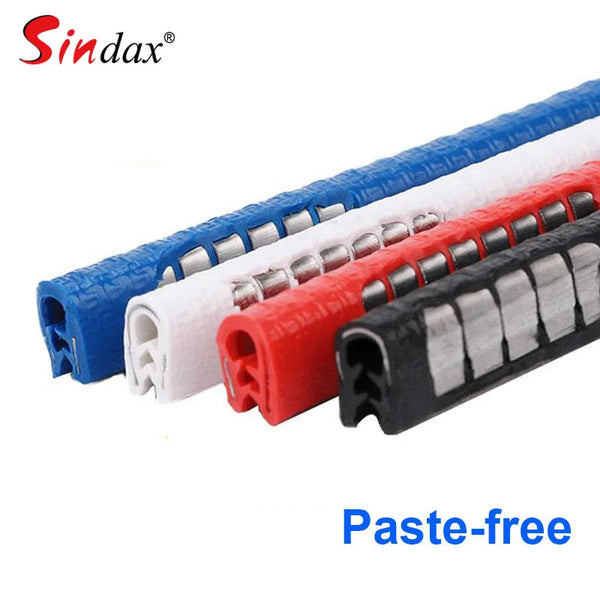 5M Car Door Anti Collision Strip with Steel Disc Bumper Trim Edge Scratch Protector Strip Sealing Guard Styling Car Decoration