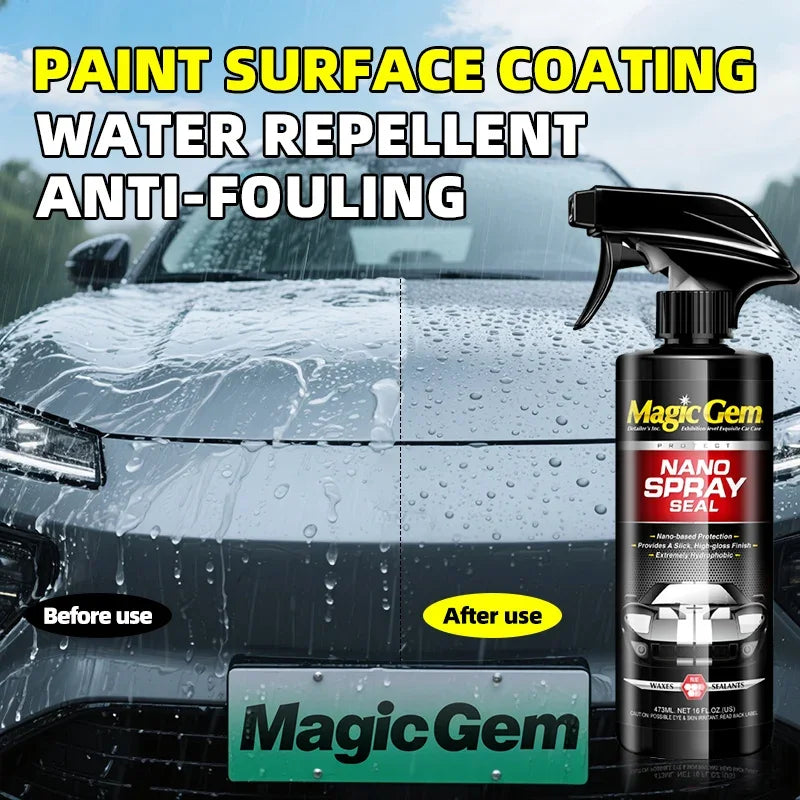 MAGIC GEM Ceramic Coating, 3 in 1 Car Wax Spray, Quick Gloss Auto Paint Protection