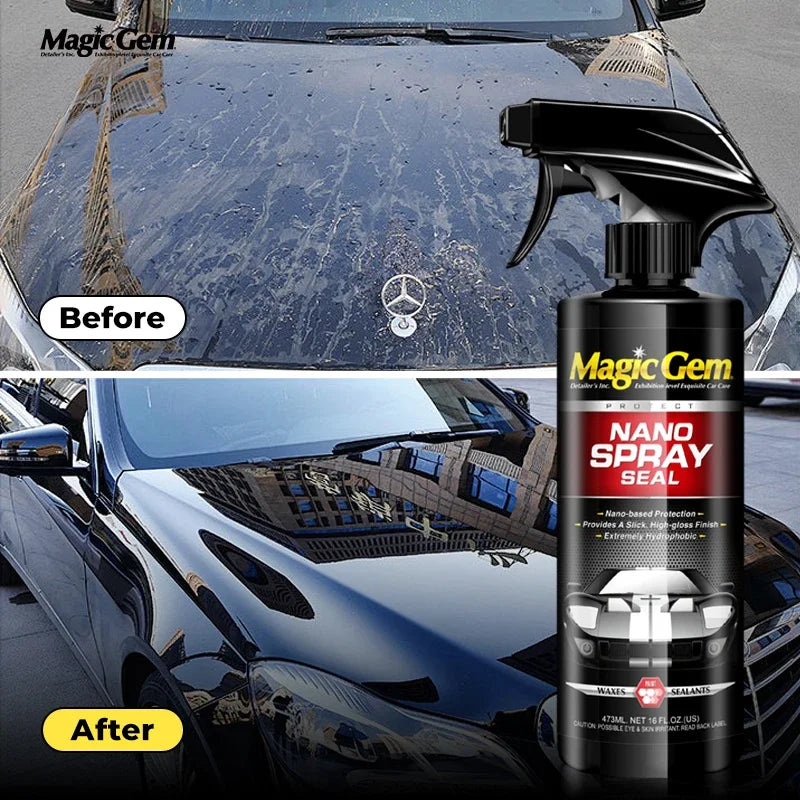 MAGIC GEM Ceramic Coating, 3 in 1 Car Wax Spray, Quick Gloss Auto Paint Protection