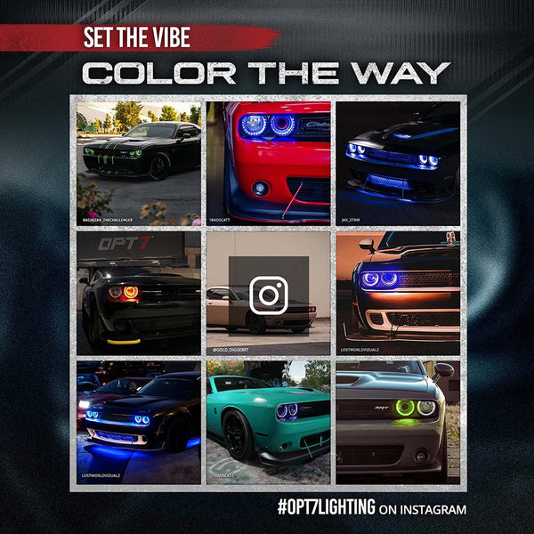 AURA LED Lighting Kit Triple Bundle (Halo + Interior + Underglow) for Dodge Challenger - Remote Control