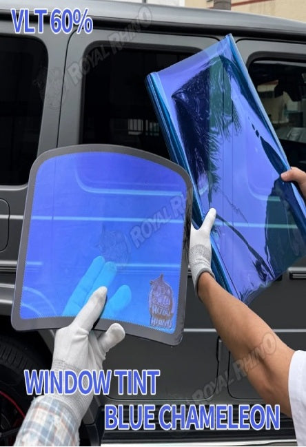 Chameleon Blue Reflective Windshield Film