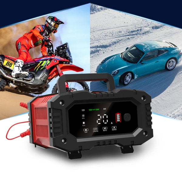 FOXSUR 12V / 24V 20A 300W Portable Car Smart Battery Charger (AU Plug)