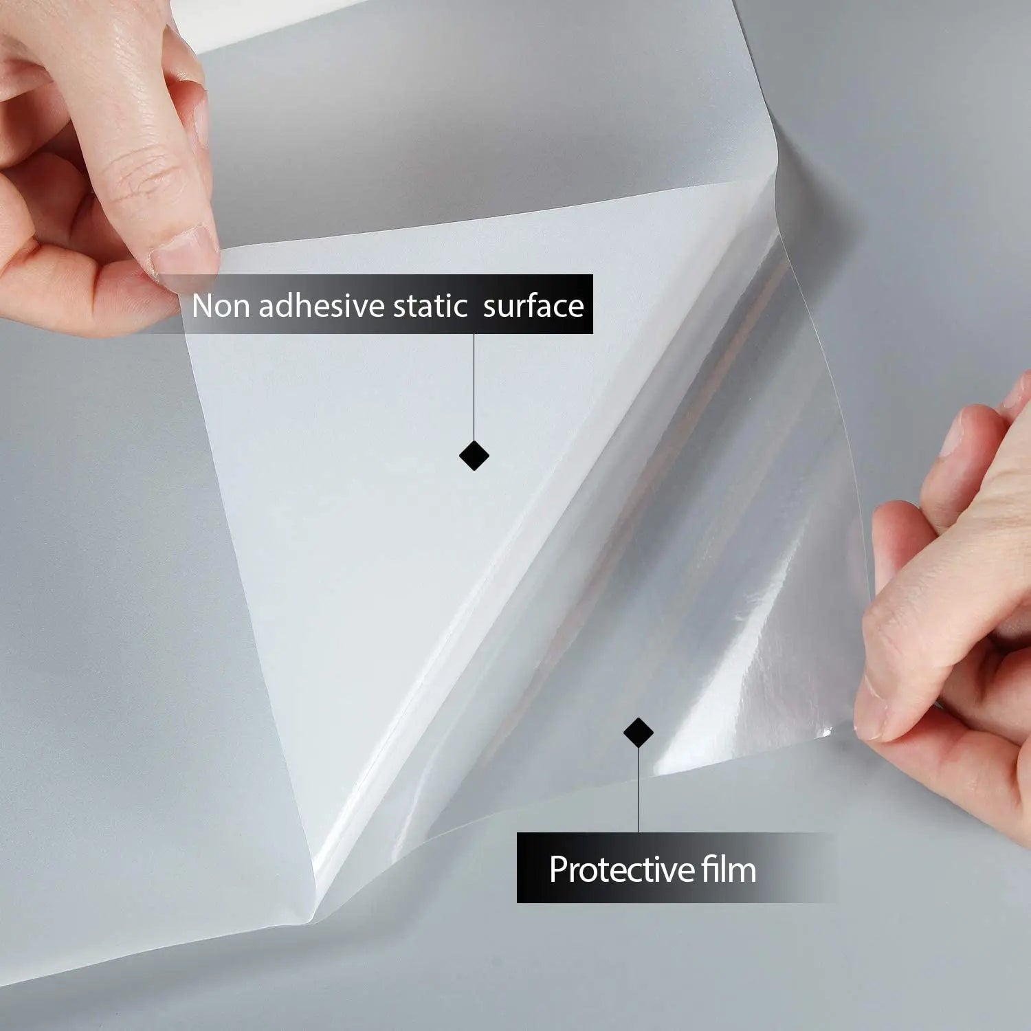 1.52*30M White Frosted Privacy Glass Window Film  Building House Decorative Window Tint Building Film Non Adhesive Static Cling