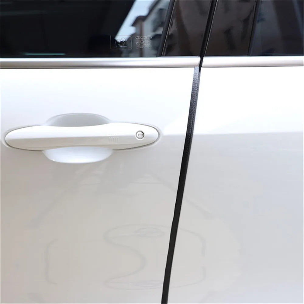5M Car Door Anti Collision Strip with Steel Disc Bumper Trim Edge Scratch Protector Strip Sealing Guard Styling Car Decoration