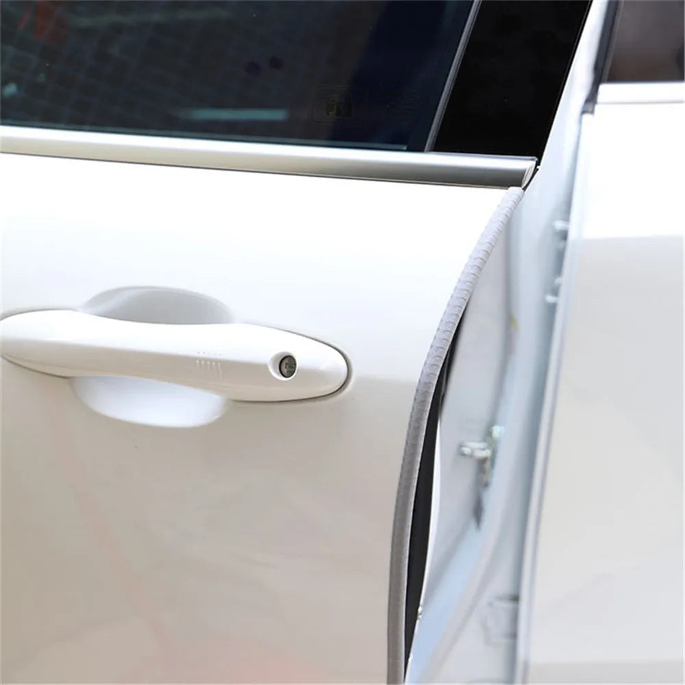 5M Car Door Anti Collision Strip with Steel Disc Bumper Trim Edge Scratch Protector Strip Sealing Guard Styling Car Decoration