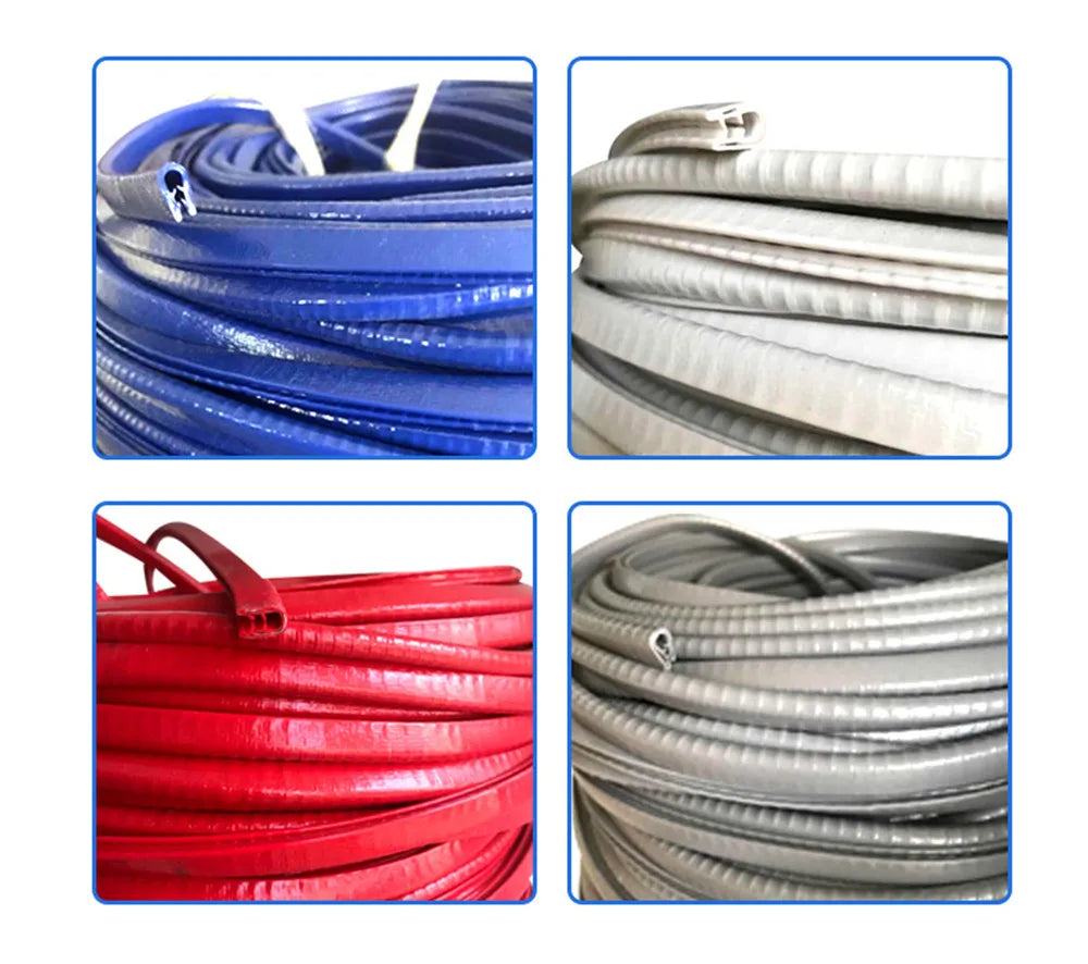 5M Car Door Anti Collision Strip with Steel Disc Bumper Trim Edge Scratch Protector Strip Sealing Guard Styling Car Decoration