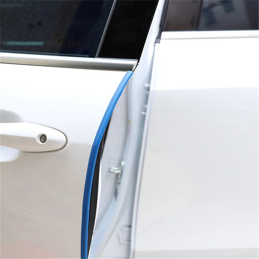 5M Car Door Anti Collision Strip with Steel Disc Bumper Trim Edge Scratch Protector Strip Sealing Guard Styling Car Decoration
