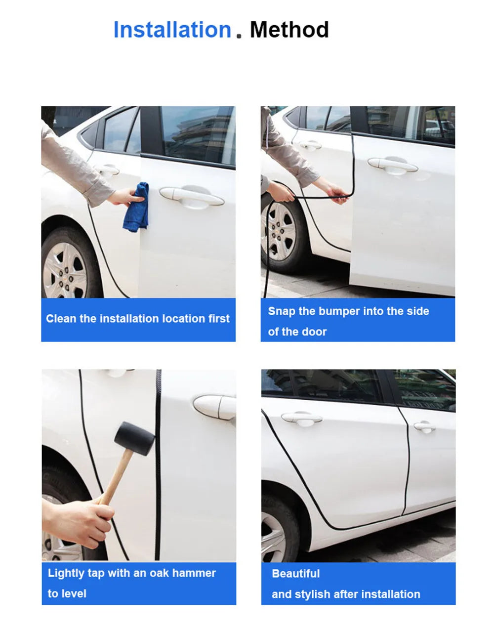 5M Car Door Anti Collision Strip with Steel Disc Bumper Trim Edge Scratch Protector Strip Sealing Guard Styling Car Decoration