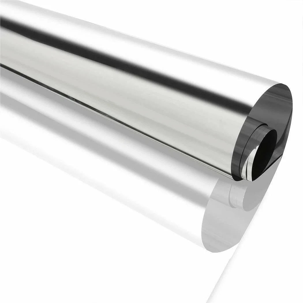 5% 20% 35% 50% Vlt Silver Reflective Window Film Mirror One Way Daytime Privacy Anti UV Window Film Removable Decorative