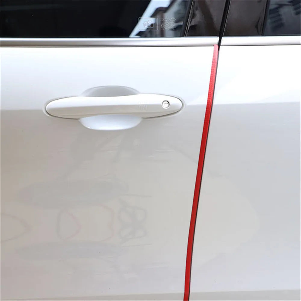 5M Car Door Anti Collision Strip with Steel Disc Bumper Trim Edge Scratch Protector Strip Sealing Guard Styling Car Decoration