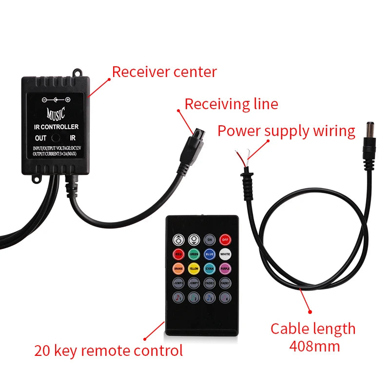 LED Neon Undercar Glow light 12V RGB Car Chassis Light Underglow Atmosphere Decorative Bar Lights Kit APP Control For Car Bottom