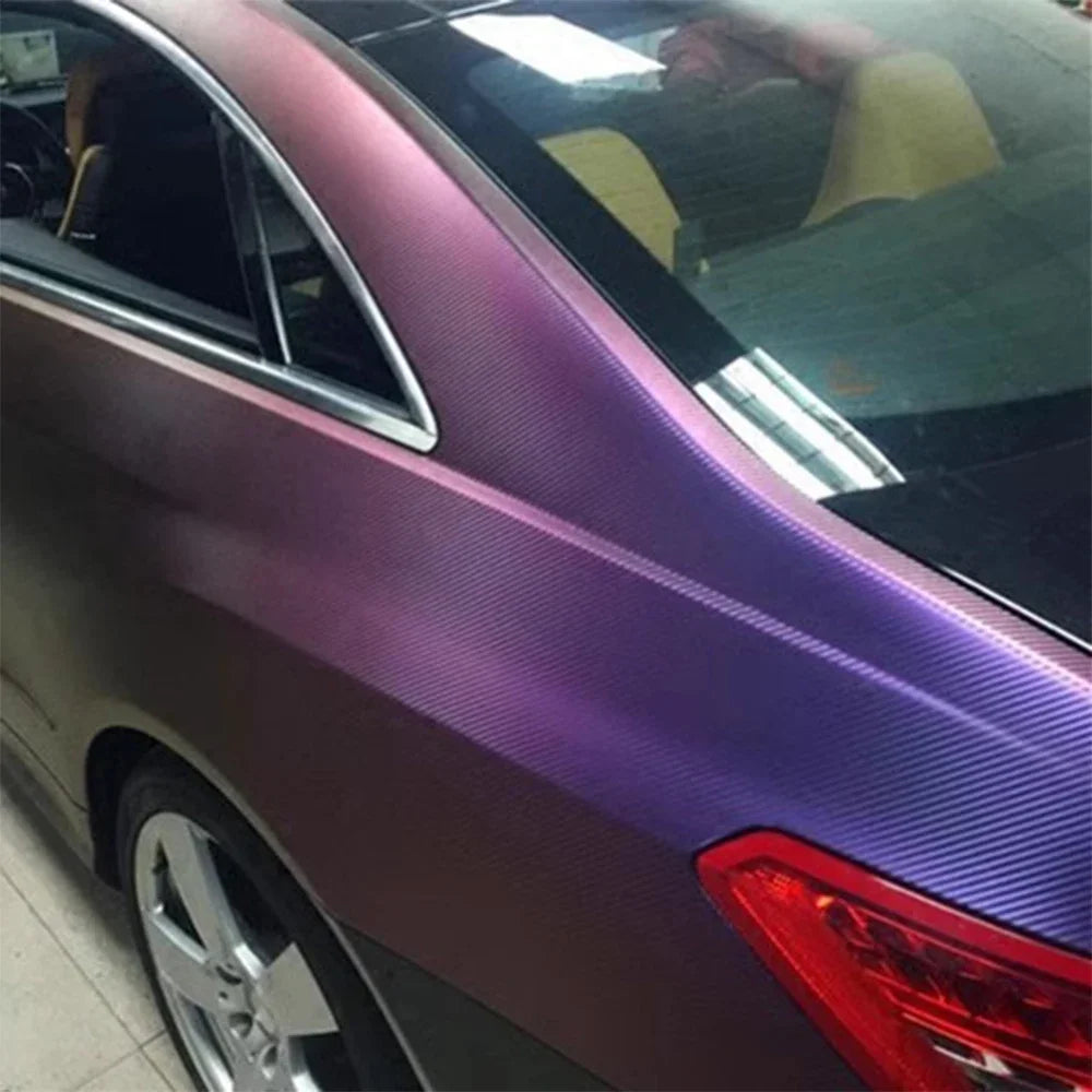 Car Wrapping Vinyl Chameleon Carbon Fiber Vinyl Wrap Sticker Roll Film Bubble Free Auto Sticker Car Accessories Decoration