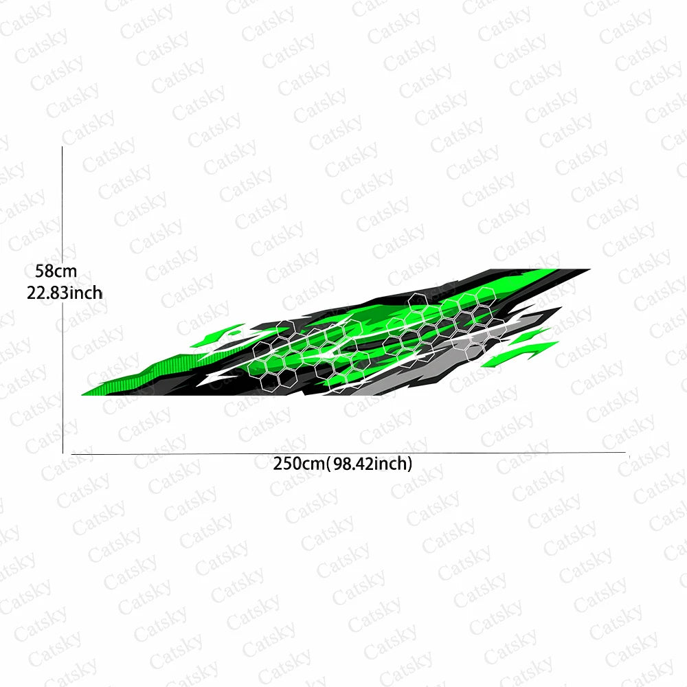 honeycomb irregular stripes Car side sticker vinyl self-adhesive paper motorsport paint accessories decal for car truck suv