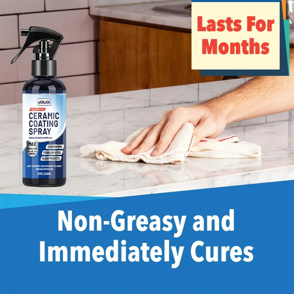 Home Ceramic Coating for Stainless Steel - Shine, Seal & Protect Kitchen & Bath Surfaces - High Shine - Prevents Fingerprints on