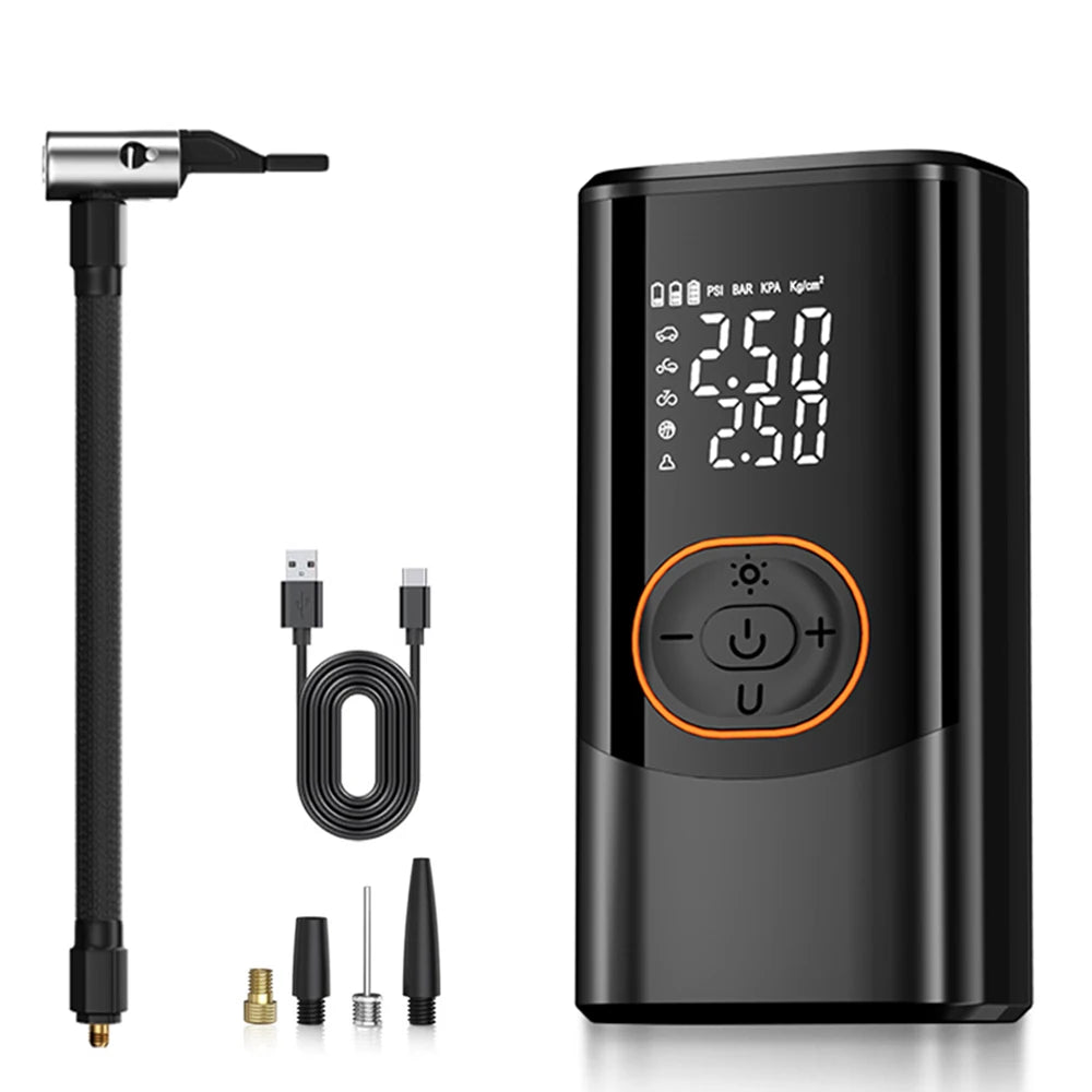 Car Electrical Air Pump 12V Portable Wireless Tire Inflatable Pump Inflator Air Compressor Pump For Car Motorcycle Bicycle Ball