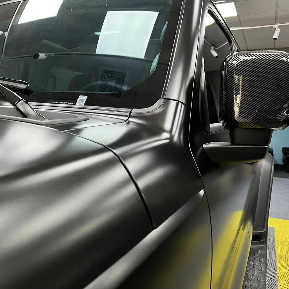 5x56ft Satin Metallic Black Car Wrap Vinyl Film for Automobiles High-Quality Durable Wrap Film for Vehicle Customization