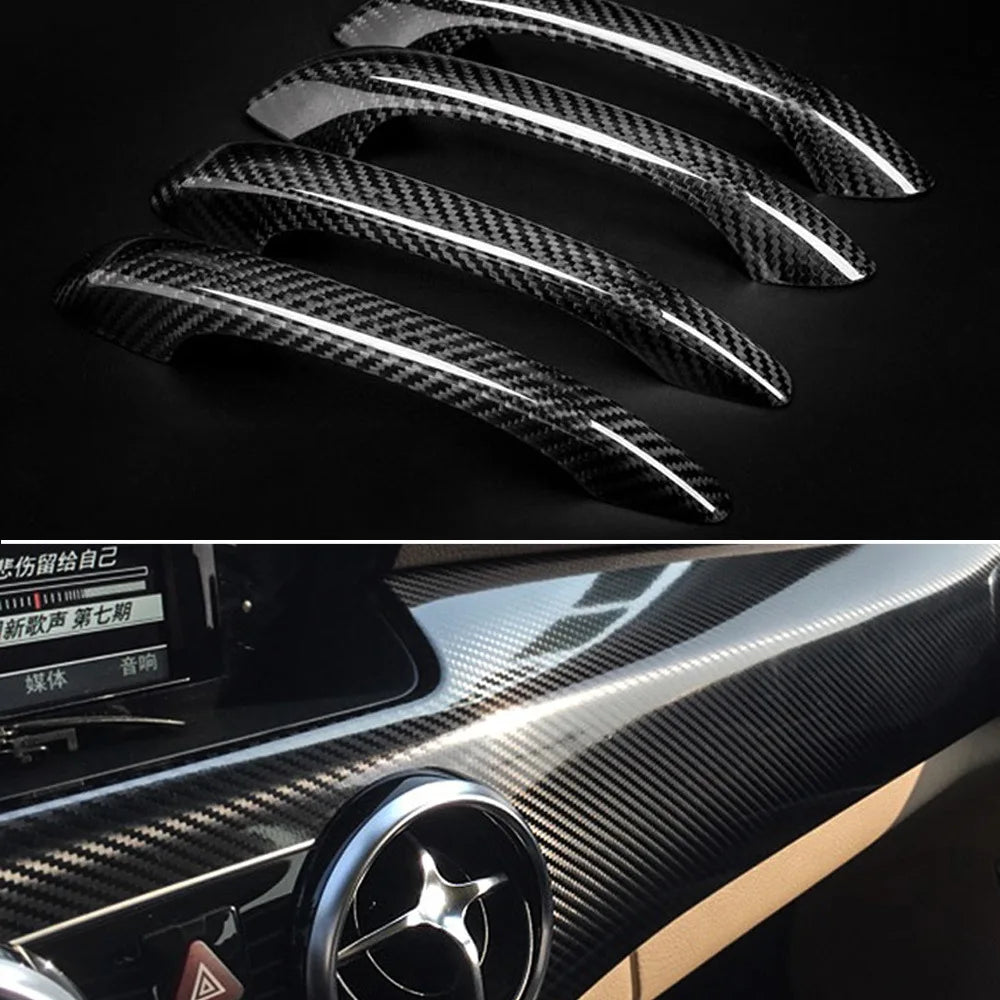 1-6m Carbon Fiber Car Body Vinyl Wrap Matte Accessories Glossy Black Sticker 3D 4D 5D 6D Auto Foil Cover Decoration Film