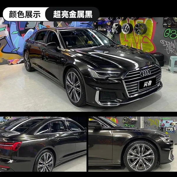 Matte Black Car Wrap Satin Vinyl Color Change Film Air Release Anti Fade Anti Scratch 1.52x18m Roll