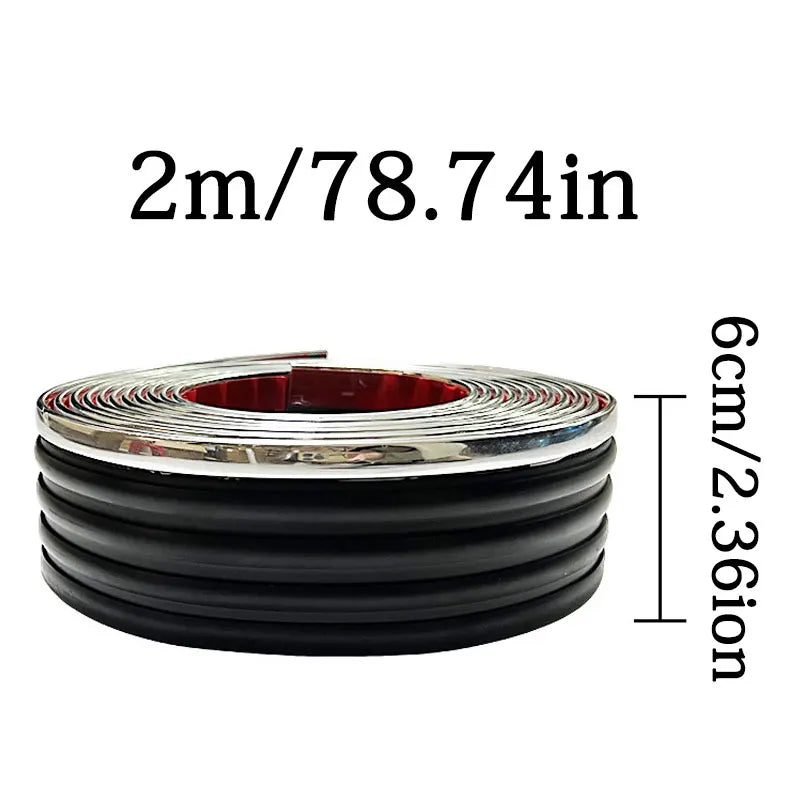 Car Side Skirt Anti-Collision Strip, Universal Red/Blue Edge, Body Modification, Lower Beam Skirt Protection Against Scratches