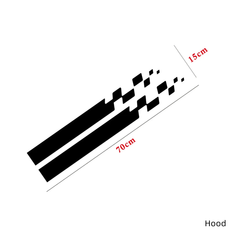 Car Stripes Hood Sticker Racing Bonnet Sport Decal For Renault Megane Clio RS Captur Sandero Espace Twingo Scenic Laguna Trafic