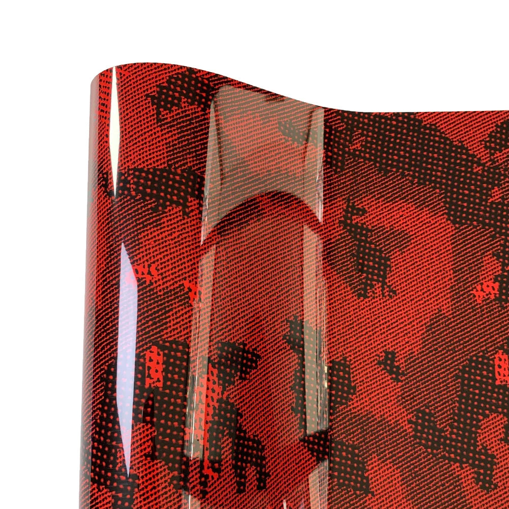 Carbon Fiber Vinyl Wrap PET Car Stickers Python Camouflage Vinyl Wrap Film Car Body Stickers Adhesive Vinyl for Car Accessories