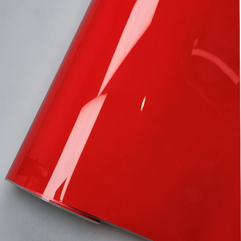 50cm*300cm High Glossy Crystal Racing Red Gloss Vinyl Wrap Red Glossy Car Wrapping Paper Car Wrap Roll Motorcycle Sticker
