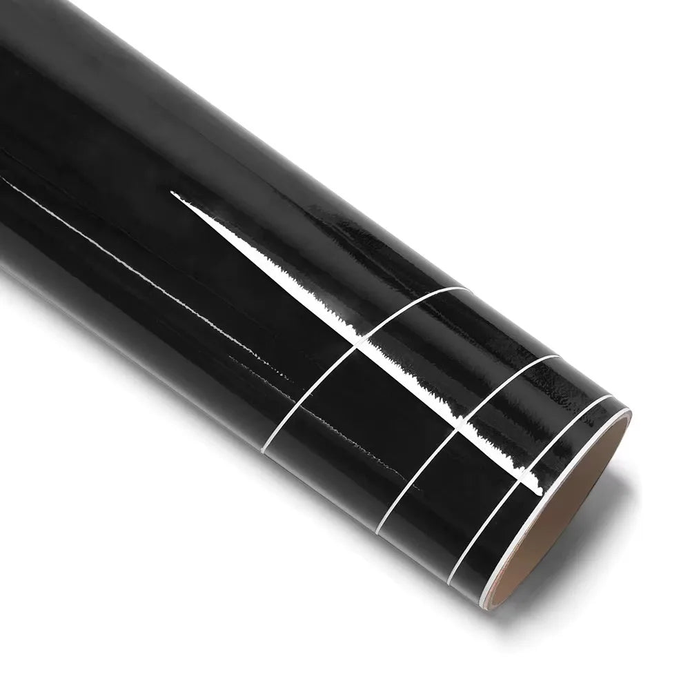 Glossy Black Car Wrapping Vinyl Wrap Film Sticker Roll Bubble Free Air Release Vehicle Motocycle Decal Auto Tuning Accessories