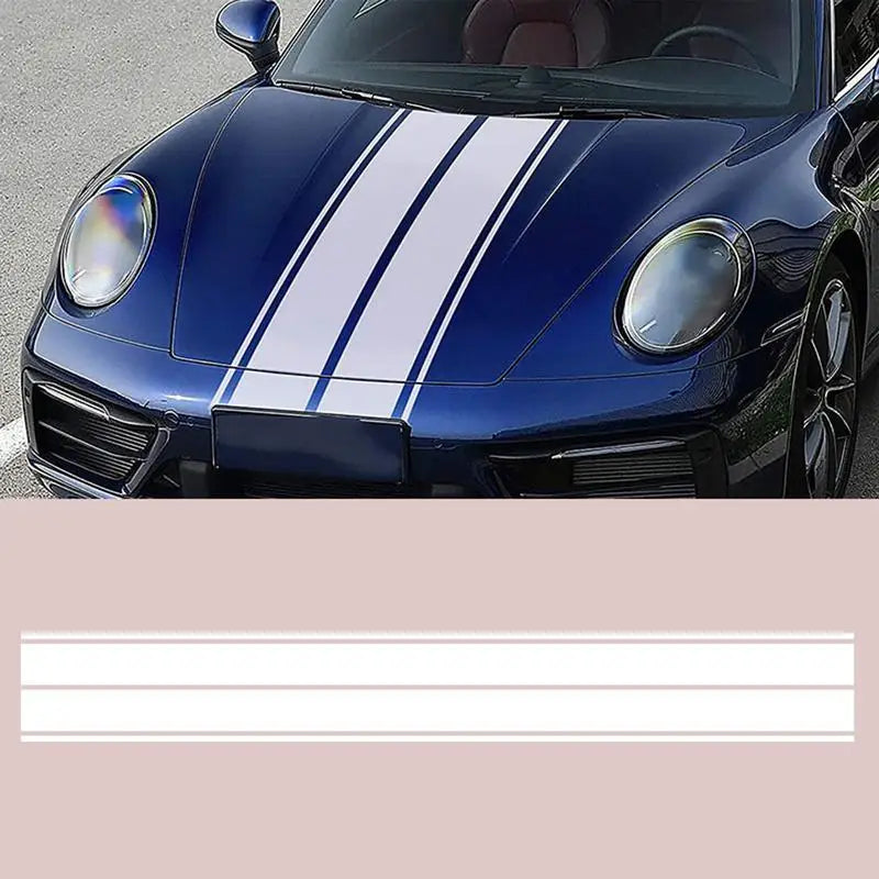 Car Hood Stripe Sticker Auto Racing Stripes Body Side Decal Modified Decoration For Car Engine Hood Exterior Decoration For All