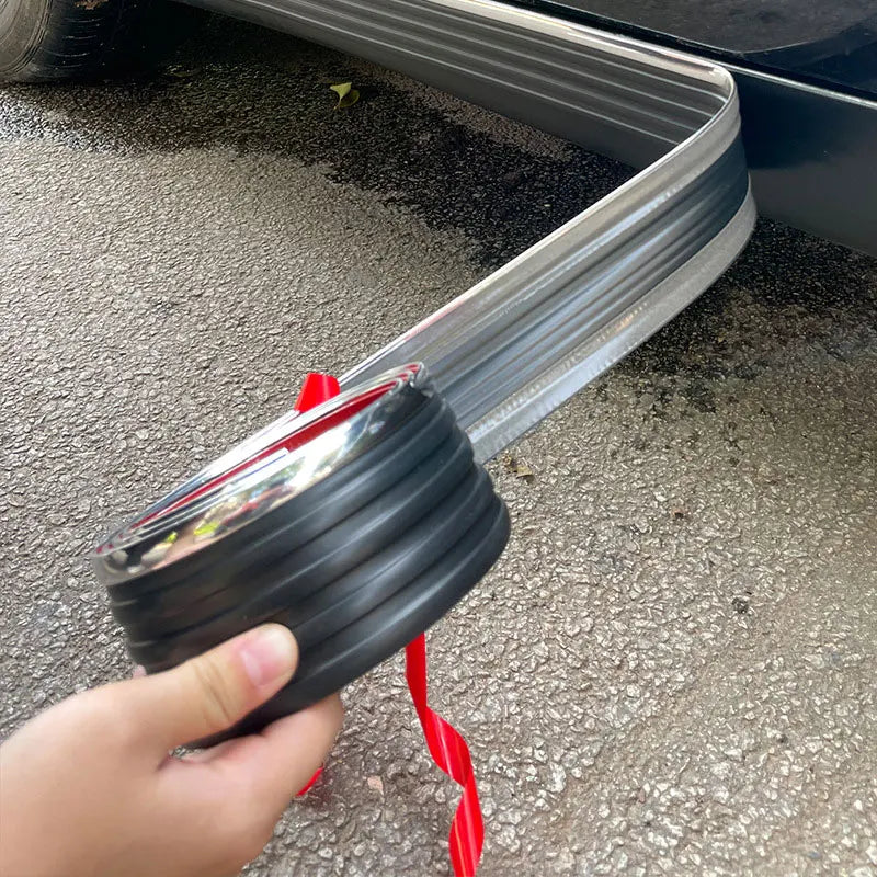 Car Side Skirt Anti-Collision Strip, Universal Red/Blue Edge, Body Modification, Lower Beam Skirt Protection Against Scratches