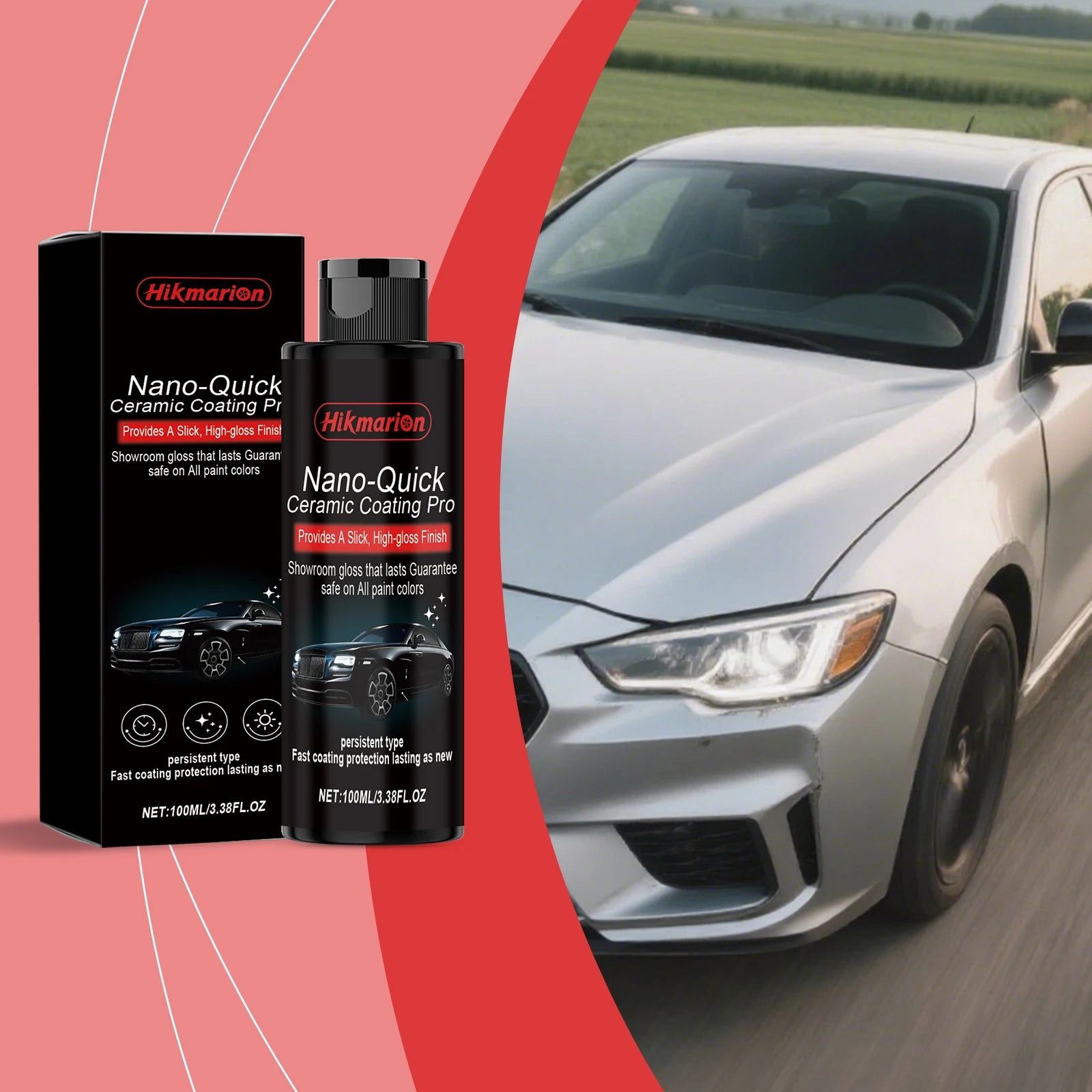 Nano Ceramic Coating Agent - Car Surface Coating, Polishing, Refurbishing for Extra Shine and Daily Care