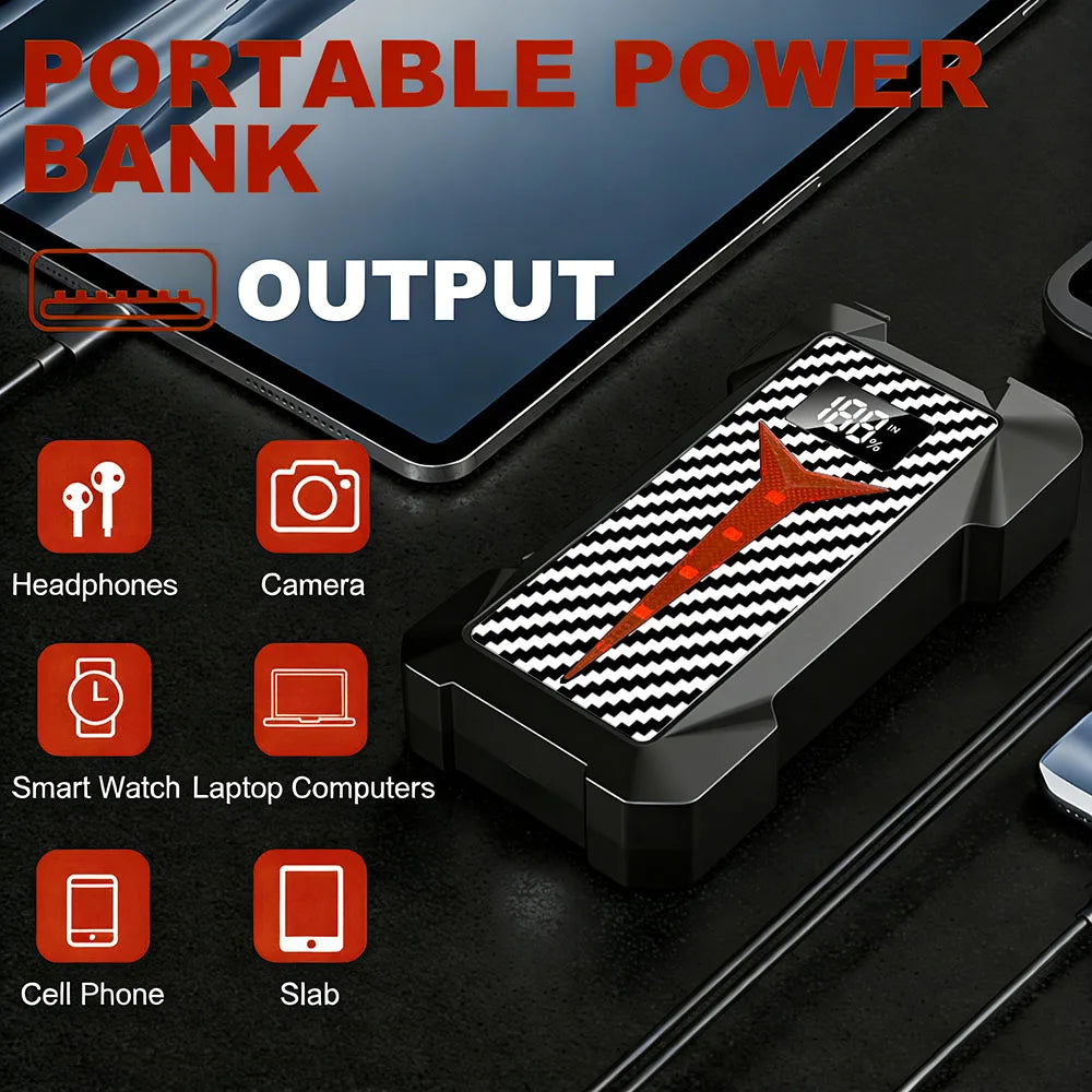 Car Jump Starter Battery Power Bank Portable Emergency Starter Booster 12V Auto Starting Device for Petrol Vehicle Start