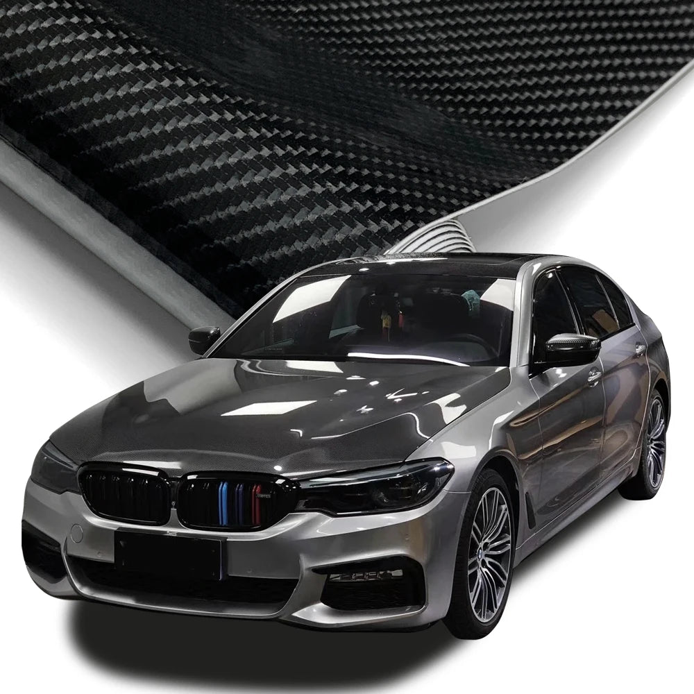 Carbon Fiber Vinyl Wrap 150X300CM Car Styling Wrapping Sheet Roll Film for DIY Automobiles Roof Hood Customizable Car Sticker