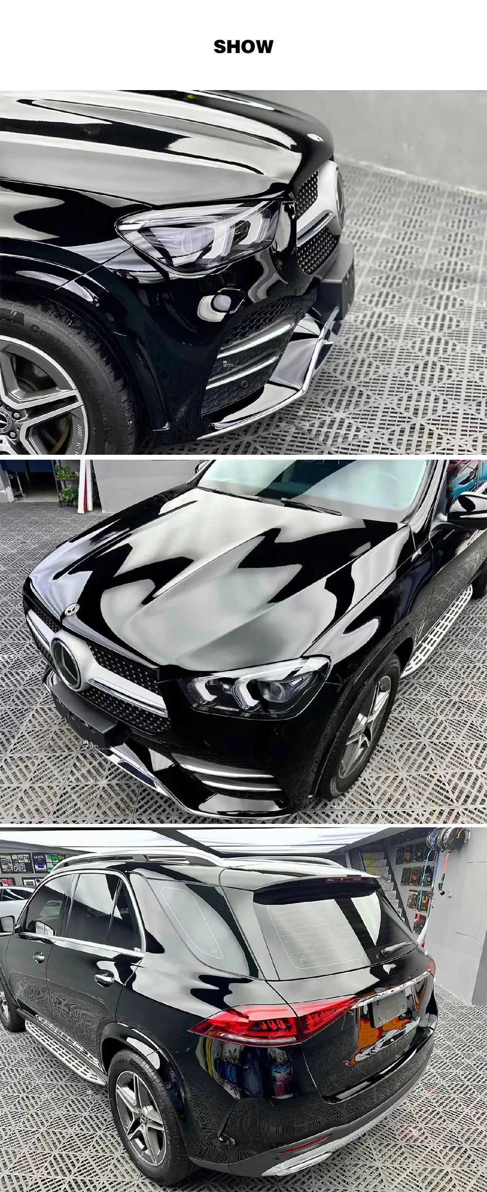 Glossy Black Vinyl Wrap 150x600CM Car Sticker Vinyl Auto Tuning Roof Hood Door Protection Film DIY Shiny Black Wrap for Vehicle