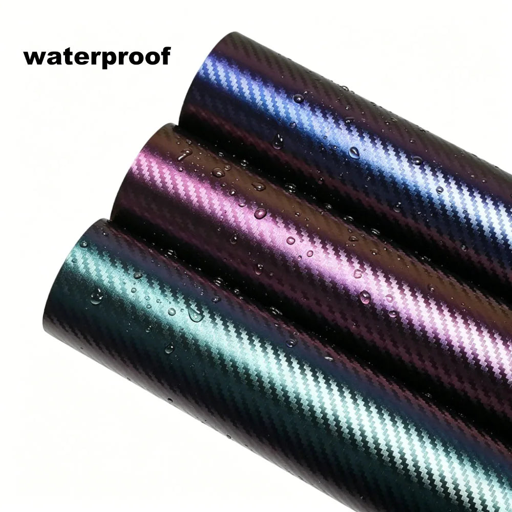 Car Wrapping Vinyl Chameleon Carbon Fiber Vinyl Wrap Sticker Roll Film Bubble Free Auto Sticker Car Accessories Decoration