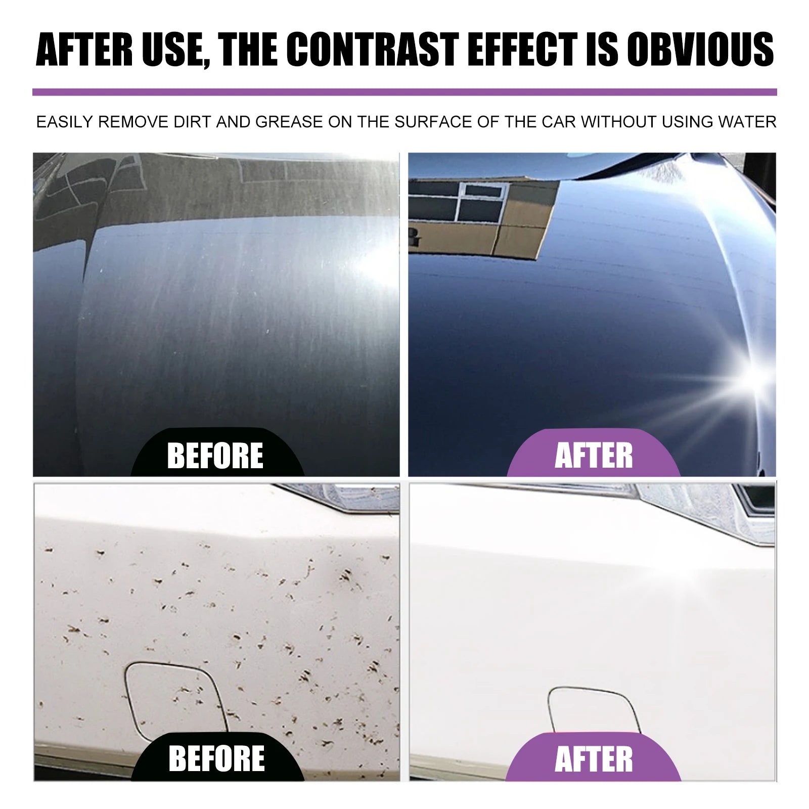 3-IN-1 Car Quick Ceramic Coating Spray High Protection Nano Coating Polishing Fortify Hydrophobic Enhance Car Paint Gloss Shine