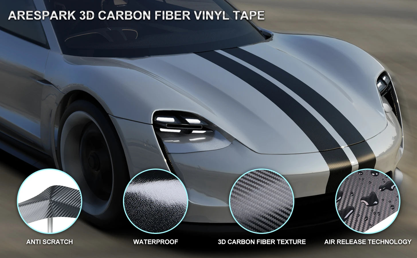 1-6m Carbon Fiber Car Body Vinyl Wrap Matte Accessories Glossy Black Sticker 3D 4D 5D 6D Auto Foil Cover Decoration Film