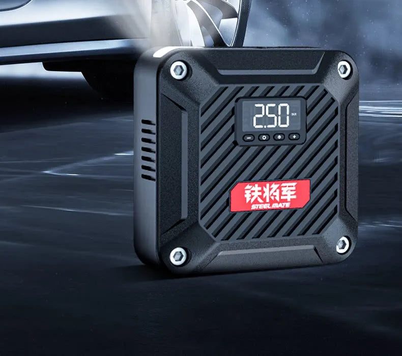 12V Car Air Pump Portable Electric Inflator for Tires Emergency Use with LED Light