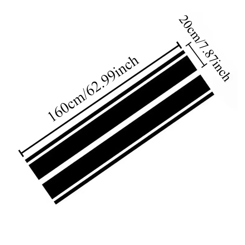 Stripe Car Decals Waterproof Stickers Durable for DIY Auto Hoods and Body Modified Car Accessories Decoration