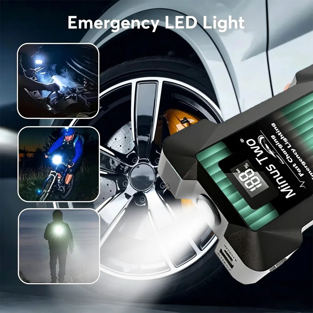Car Jump Starter Battery Power Bank Portable Emergency Starter Booster 12V Auto Starting Device for Petrol Vehicle Start