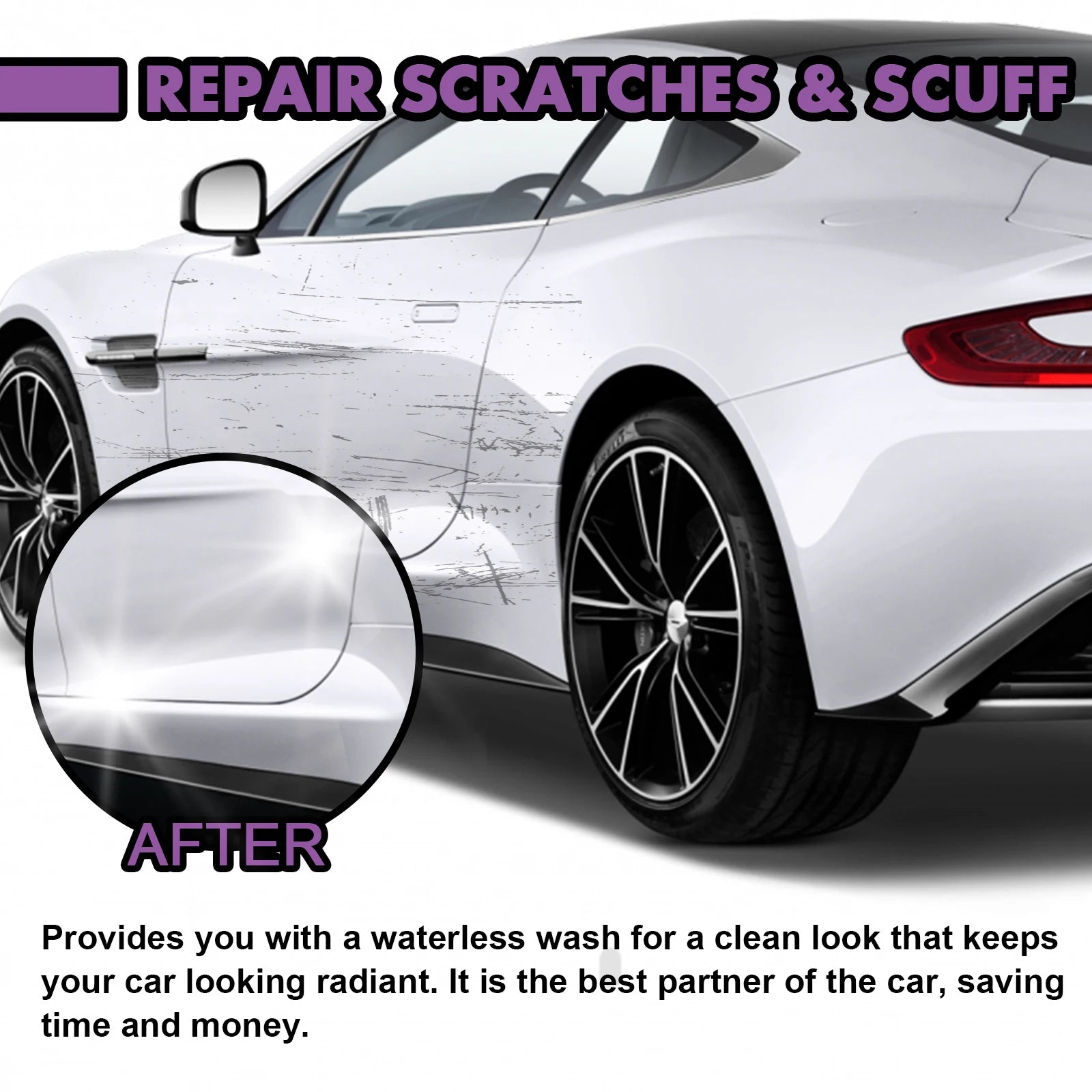3-IN-1 Car Quick Ceramic Coating Spray High Protection Nano Coating Polishing Fortify Hydrophobic Enhance Car Paint Gloss Shine