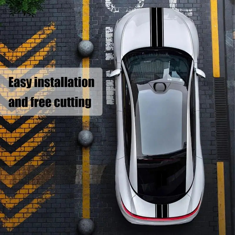 Car Hood Stripe Sticker Auto Racing Stripes Body Side Decal Modified Decoration For Car Engine Hood Exterior Decoration For All